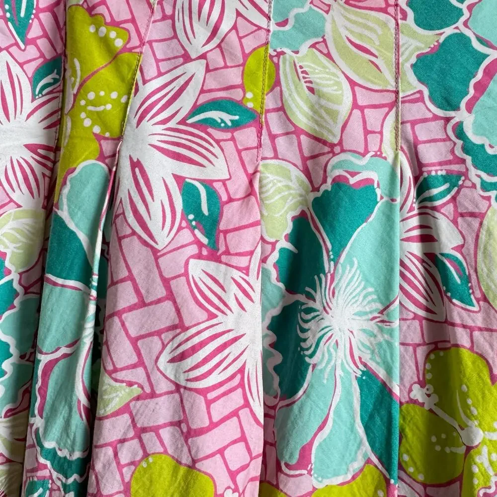 LILLY PULITZER Ingrid Knee-length Pleated Floral Skirt - Picture 4 of 7